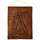 Chemin de Croix effet bois en résine 15 stations 36x27x1 cm s4