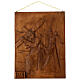 Chemin de Croix effet bois en résine 15 stations 36x27x1 cm s6
