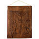 Chemin de Croix effet bois en résine 15 stations 36x27x1 cm s12