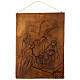 Chemin de Croix effet bois en résine 15 stations 36x27x1 cm s14