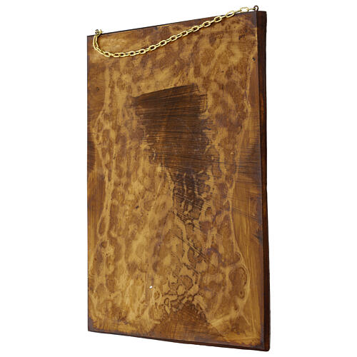 Via Crucis effetto legno in resina 15 stazioni 36x27x1 cm 19