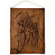 Via Crucis effetto legno in resina 15 stazioni 36x27x1 cm s2
