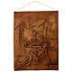 Via Crucis effetto legno in resina 15 stazioni 36x27x1 cm s11