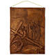 Via Sacra efeito madeira em resina 15 estações 36x27x1 cm s9