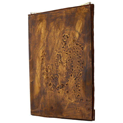 Via Crucis 15 stazioni resina marrone e oro 35X28X1 cm 19