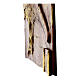Via Crucis 15 stazioni resina marrone e oro 35X28X1 cm s17