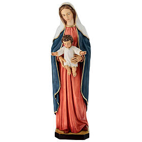 Estátua Virgen con Niño 80 cm resina pintada