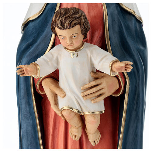 Figura Madonna z Dzieciątkiem 80 cm żywica malowana 3