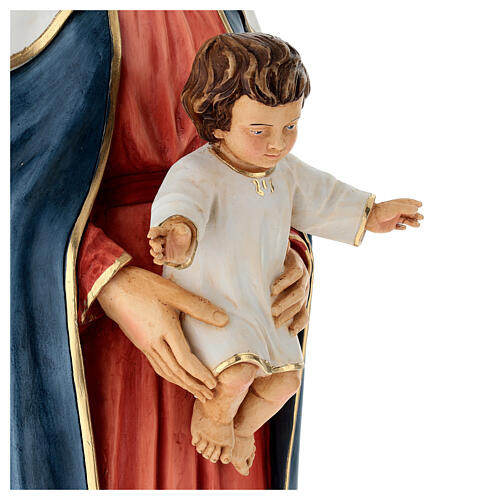 Figura Madonna z Dzieciątkiem 80 cm żywica malowana 7