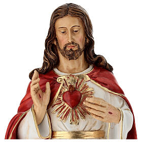 Figura Serce Jezusa, żywica malowana, 83 cm