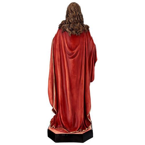 Statue of Sacred Heart in painted resin, 83 cm 10
