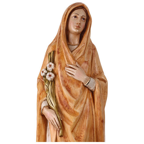 Estátua Santa Cecilia resina pintada 110 cm 3