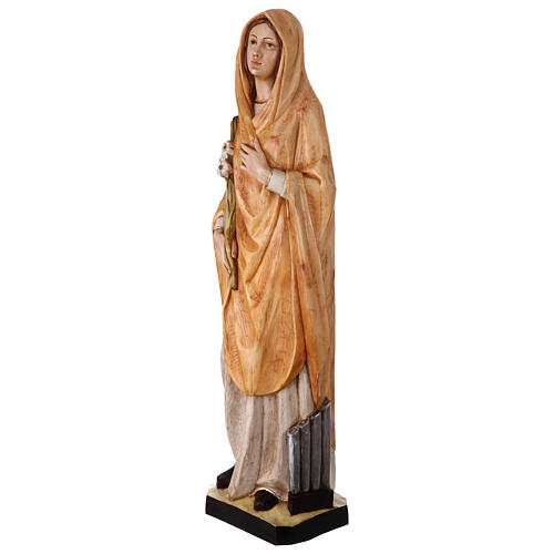 Estátua Santa Cecilia resina pintada 110 cm 4