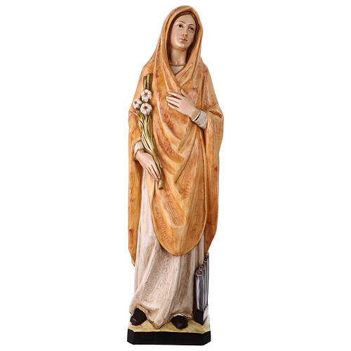 Estátua de Santa Cecília em resina pintada 110 cm 1