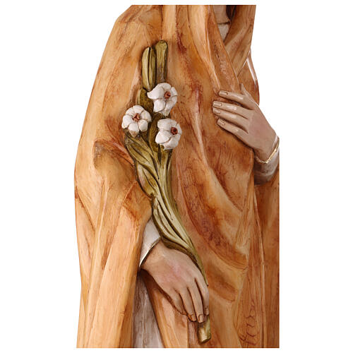 Estátua de Santa Cecília em resina pintada 110 cm 9