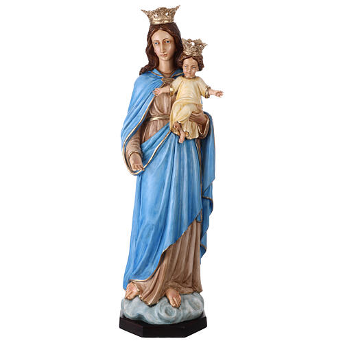 Statua Madonna del Rosario resina dipinta 110 cm 1