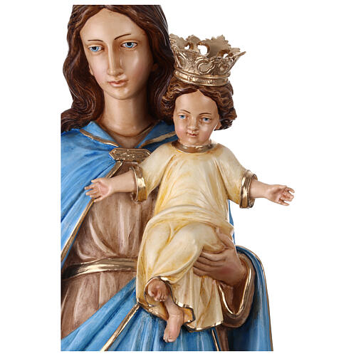 Statua Madonna del Rosario resina dipinta 110 cm 3