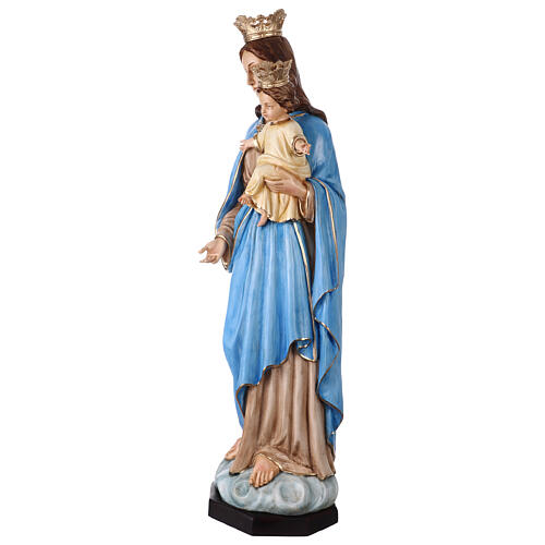 Our Lady of the Rosary statue in painted resin, 110 cm 4
