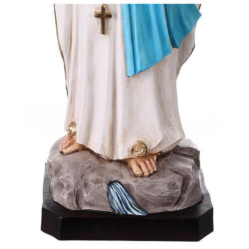 Our Lady of Lourdes painted resin statue, 43 in 5