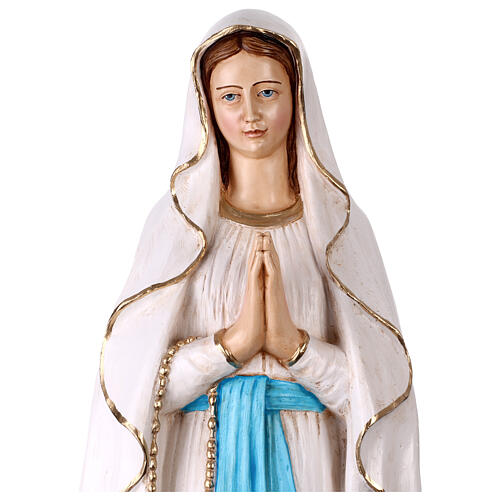 Our Lady of Lourdes statue in painted resin 110 cm 4