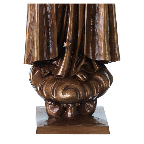 Outdoor statue of Our Lady of Fatima, Val Gardena, fibreglass with bronze finish, 24 in 7