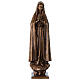Virgen de Fátima para exterior bruñida Val Gardena fibra de vidrio 60 cm s1