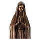 Virgen de Fátima para exterior bruñida Val Gardena fibra de vidrio 60 cm s2