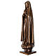 Virgen de Fátima para exterior bruñida Val Gardena fibra de vidrio 60 cm s3