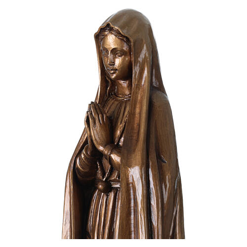 Outdoor Bronzed Statue Our Lady of Fatima Val Gardena Fiberglass, 60 cm 4