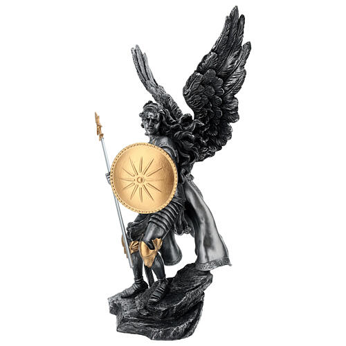 Statue of Archangel Raphael with Armor Shield Spear Resin 35 cm Veronese Design 5