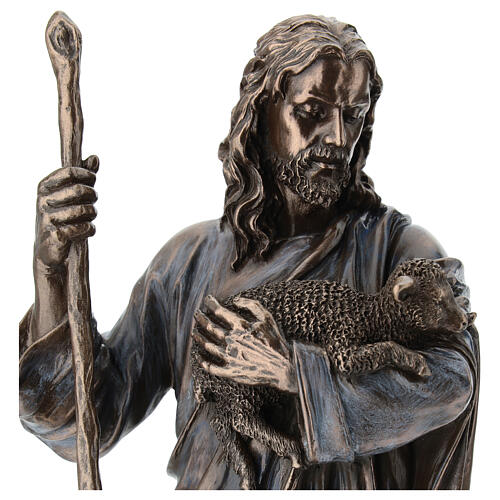 Bronzed Jesus Good Shepherd statue 30 cm Veronese Design 2