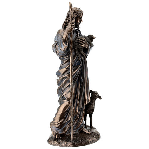 Bronzed Jesus Good Shepherd statue 30 cm Veronese Design 5