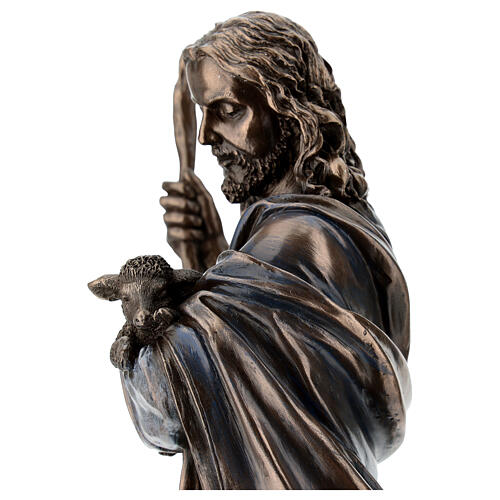 Bronzed Jesus Good Shepherd statue 30 cm Veronese Design 6