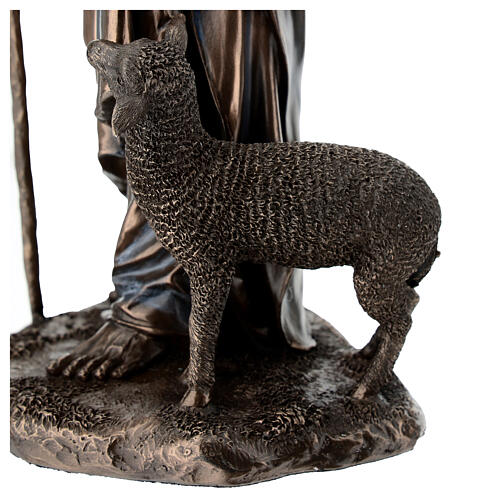 Bronzed Jesus Good Shepherd statue 30 cm Veronese Design 7
