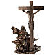 Crucifixion de Jésus en résine effet bronze 30 cm Veronese Design s9