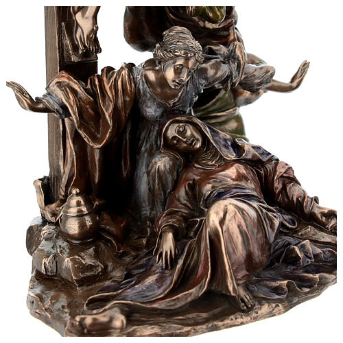 Crocifissione di Gesù resina bronzata 30 cm Veronese Design 6