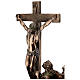 Bronzed resin Crucifixion of Jesus statue, 30 cm Veronese Design s2