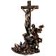 Bronzed resin Crucifixion of Jesus statue, 30 cm Veronese Design s3