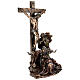 Bronzed resin Crucifixion of Jesus statue, 30 cm Veronese Design s5
