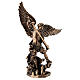 San Michele con piede sopra demone bronzato 10 cm Veronese Design s3