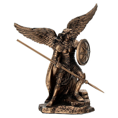 Archanioł Rafał ze złoconym brązem, wzór Veronese, 10 cm 1