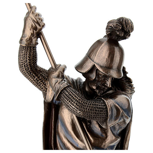 Saint George slaying the dragon bronzed statu, 30 cm Veronese Design 2