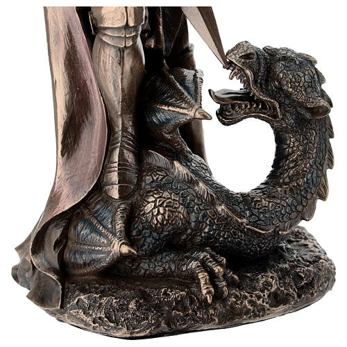 Saint George slaying the dragon bronzed statu, 30 cm Veronese Design 4