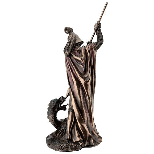 Saint George slaying the dragon bronzed statu, 30 cm Veronese Design 8