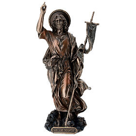 Saint Jean le Baptiste en résine effet bronze 24 cm Veronese Design