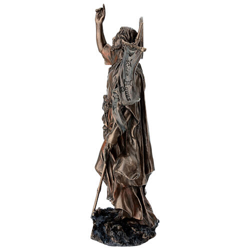 Bronzed resin Saint John the Baptist statue, 24 cm Veronese Design 7