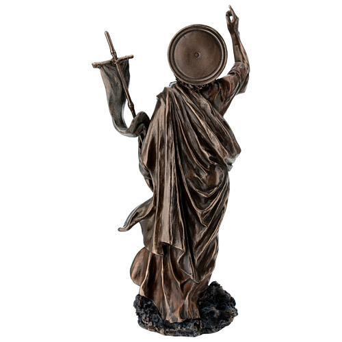 Bronzed resin Saint John the Baptist statue, 24 cm Veronese Design 8