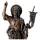 Bronzed resin Saint John the Baptist statue, 24 cm Veronese Design s2