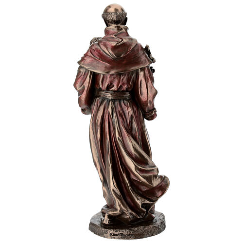Heiliger Antonius von Padua mit dem Jesuskind – bronzierte Resinfigur, 20 cm, Veronese Design 7