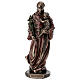 Heiliger Antonius von Padua mit dem Jesuskind – bronzierte Resinfigur, 20 cm, Veronese Design s1